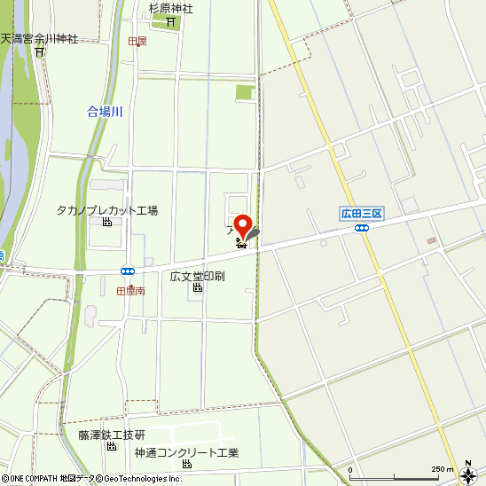 有限会社アライ 婦中店付近の地図